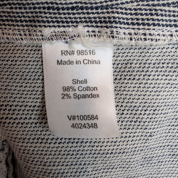 Coldwater Creek Cotton Black White Pencil Skirt w/ Stretch 16 Woman's Workwear - Picture 4 of 9